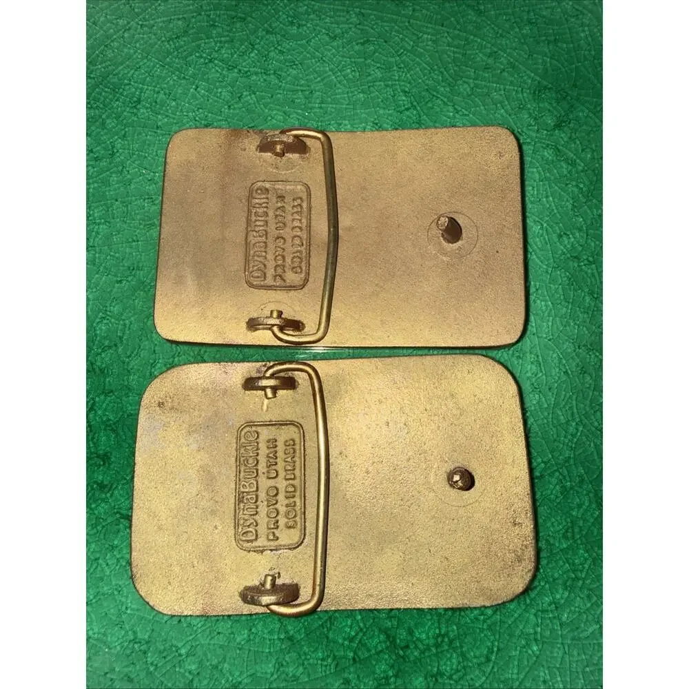 Vintage Set Of 2 Solid Brass 3